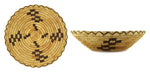 Tohono O'odham Basket with Geometric Design c. 1960s, 3.375" x 13"