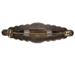 Navajo - Turquoise and Silver Pin with Stamped Design c. 1930s, 0.625" x 2.125"