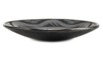 Santana (1909-2002) and Adam (1903-2000) Martinez - San Ildefonso Black on Black Gunmetal Plate with Avanyu Design c. 1960-70s, 10.75" diameter