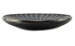 Maria Martinez (1887-1980) and Popovi Da (1922-1971) - San Ildefonso Black on Black Gunmetal Plate with Feather Design c. 1960s, 6" diameter