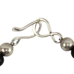 Miramontes - Morenci Turquoise with Pyrite Inclusions on Sterling Silver Disk with Onyx Beads, 24" length