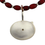 Miramontes - Jasper Stone with a Sapphire Gem and Venetian Beads Necklace, 24" length
