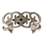 Navajo - Turquoise and Silver Sandcast Bracelet c. 1940-50s, size 6