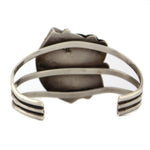 Navajo - Turquoise, Coral, and Silver Bracelet with Bear Claw c. 1950-60s, size 6