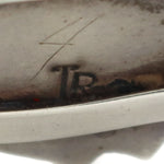 Navajo - Turquoise, Coral, and Silver Bracelet with Bear Claw c. 1950-60s, size 6