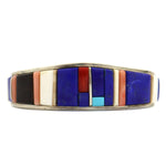 Tim Yazzie - San Felipe - Multi-Stone Cobble Inlay and Sterling Silver Bracelet c. 2000s, size 6.25