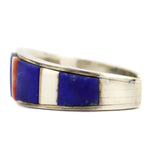 Tim Yazzie - San Felipe - Multi-Stone Cobble Inlay and Sterling Silver Bracelet c. 2000s, size 6.25