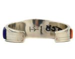 Tim Yazzie - San Felipe - Multi-Stone Cobble Inlay and Sterling Silver Bracelet c. 2000s, size 6.25