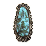 Albert Jake (b. 1959) - Navajo - Turquoise and Sterling Silver Ring c. 1990-2000s, size 6.75
