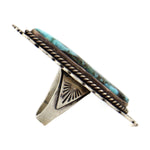 Albert Jake (b. 1959) - Navajo - Turquoise and Sterling Silver Ring c. 1990-2000s, size 6.75