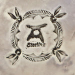 Wayne Aguilar (b. 1966) - Santo Domingo (Kewa) - 2-Strand Pilot Mountain Turquoise, Jet, and Silver Beaded Necklace c. 1980-90s, 22" length