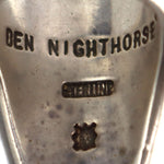 Ben Nighthorse (b. 1933) - Cheyenne - Turquoise and Sterling Silver Overlay Ring with Feather Pictorials c. 1980-90s, size 5.75