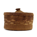Tlingit Lidded Basket c. 1900s, 2.5" x 4"