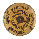 Apache Basket with Deer and Whirling Logs Design c. 1940-60s, 4" x 17.5"