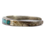 Zuni - Turquoise Channel Inlay and Silver Bracelet c. 1940-50s, size 6