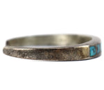 Zuni - Turquoise Channel Inlay and Silver Bracelet c. 1940-50s, size 6