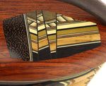 Terry Evans - Bubinga with Handle, Inlay, and Legs Wood Lidded Box, 8" x 8" x 4"