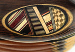 Terry Evans - Wenge with Handle, Inlay, and Legs Wood Lidded Box, 8" x 7.25" x 4"