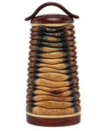 Terry Evans - Grenadillo Wood Lidded Box with Handle, 12" x 5.5" x 3.9"