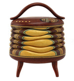 Terry Evans - Andira with Handle, Inlay, and Legs Wood Lidded Box, 7.5" x 6" x 4"
