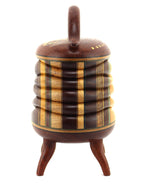 Terry Evans - Andira with Handle, Inlay, and Legs Wood Lidded Box, 7.5" x 6" x 4"