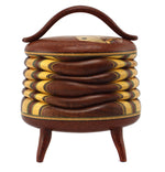 Terry Evans - Andira with Handle, Inlay, and Legs Wood Lidded Box, 7.5" x 6" x 4"