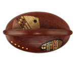 Terry Evans - Andira with Handle, Inlay, and Legs Wood Lidded Box, 7.5" x 6" x 4"