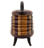 Terry Evans - Bloodwood Lidded Box with Handle, Legs, and Inlay, 6.7" x 6.5" x 4"
