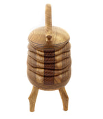 Terry Evans - Box with Double Handle and Bead, 9.6" x 7"