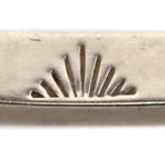 Fernando Benally - Navajo - Turquoise and Jet Inlay and Silver Link Bracelet c. 1990s, 7" length