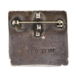 Julie Ondelacy Lahi - Zuni - Multi-Stone Channel Inlay and Silver Pin/Pendant c. 1970s, 1.25" x 1.375"