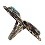 Navajo - Turquoise and Silver Ring c. 1950-60s, size 8.5