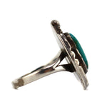 Navajo - Turquoise and Silver Ring c. 1930-40s, size 5