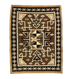 Navajo Two Grey Hills Rug c. 1920s, 80" x 60.5"