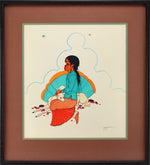 Beatien Yazz (Little No Shirt) (1928-2012) - Navajo Girl with Lambs