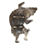 Zuni - Multi-Stone Channel Inlay and Silver Rainbow God Bolo Pendant c. 1950s, 2.5" x 2"