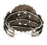 Zuni - Turquoise Cluster and Silver Bracelet c. 1950s, size 7
