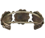 Zuni - Multi-Stone Channel Inlay and Silver Squash Blossom-Style Necklace, Bracelet, Ring, and Clip-On Earrings Set c. 1950-60s