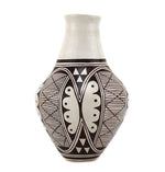 Helen Naha "Feather Woman" (1922-1993) - Hopi Vase with Fine Line Design c. 1970s, 8" x 5"