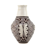 Helen Naha "Feather Woman" (1922-1993) - Hopi Vase with Fine Line Design c. 1970s, 8" x 5"