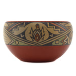 Lela (1895-1966) and Luther (1911-1987) Gutierrez - Santa Clara Polychrome Bowl with Pictorial Design c. 1950-60s, 3" x 5.25"