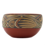 Lela (1895-1966) and Luther (1911-1987) Gutierrez - Santa Clara Polychrome Bowl with Pictorial Design c. 1950-60s, 3" x 5.25"