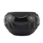 Rose Gonzales (1900-1989) - San Ildefonso Black Jar with Carved Avanyu Design c. 1940s, 3.75" x 5.5"