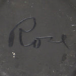 Rose Gonzales (1900-1989) - San Ildefonso Black Jar with Carved Avanyu Design c. 1940s, 3.75" x 5.5"