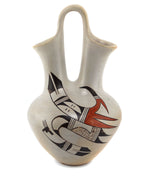 Helen Naha "Feather Woman" (1922-1993) - Hopi Polychrome Wedding Vase c. 1970s, 9.75" x 5.375"