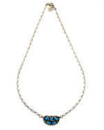 Sam Patania - Sleeping Beauty Turquoise and Sterling Silver Necklace, 18" length
