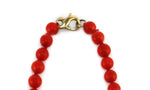 Sam Patania - "Star Pendant" White Sapphire, Mediterranean Coral, and 14K Yellow and White Gold Necklace, 21" length