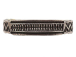 Emerson Bill - Navajo - Sterling Silver Bracelet with Deep Stamped Design c. 1960-70s, size 7.5