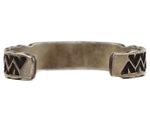 Emerson Bill - Navajo - Sterling Silver Bracelet with Deep Stamped Design c. 1960-70s, size 7.5