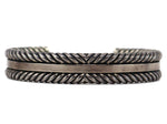 Steve Arviso (b. 1963) - Navajo - Sterling Silver Bracelet with Twist Design c. 1990s, size 7.5